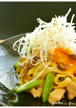 和パスタ！　鶏ごぼう♪-レシピのメイン写真