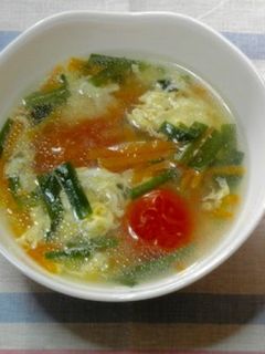 彩り野菜のたまごスープ-レシピのメイン写真
