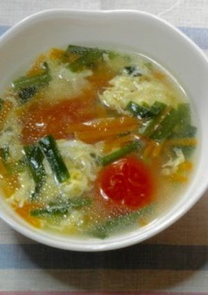 彩り野菜のたまごスープ-レシピのメイン写真