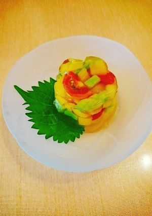 茅乃舎だし勝手にコラボ　夏のゼリー寄せ-レシピのメイン写真