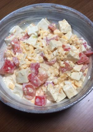 豆腐とトマトと卵のオイマヨサラダ-レシピのメイン写真