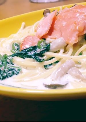 サーモンの和風クリームパスタ♪-レシピのメイン写真