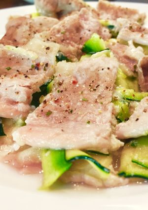 豚肉とズッキーニのミルフィーユ☆*+-レシピのメイン写真