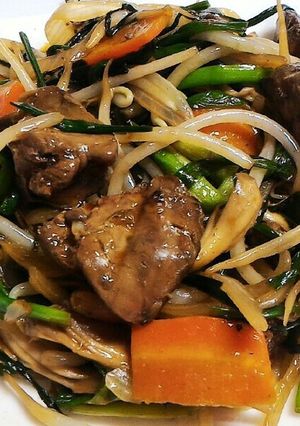焼鳥リメイク☆5分でレバニラ炒め♪-レシピのメイン写真