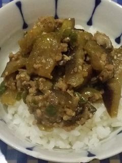 *茄子とひき肉の麻婆丼*-レシピのメイン写真
