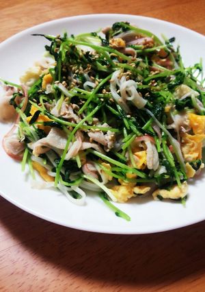 簡単!豆苗の中華炒め-レシピのメイン写真