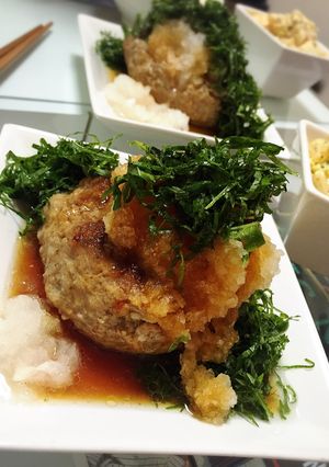 大葉たっぷり！簡単おろしポン酢ハンバーグ-レシピのメイン写真