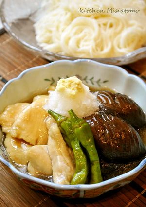 夏こそ食べたい☆鶏胸肉と茄子の治部煮-レシピのメイン写真
