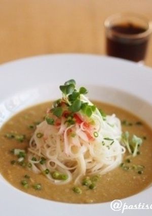 簡単♪濃厚☆とうもろこしスープそうめん-レシピのメイン写真