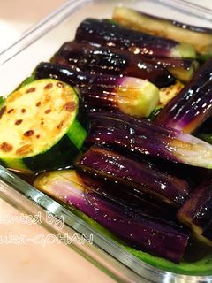 めんつゆで簡単!絶品♪夏野菜の焼き浸し-レシピのメイン写真