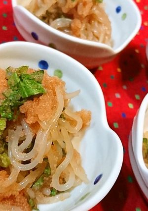 1分★さっぱり【白滝のタラコ大葉和え】♪-レシピのメイン写真