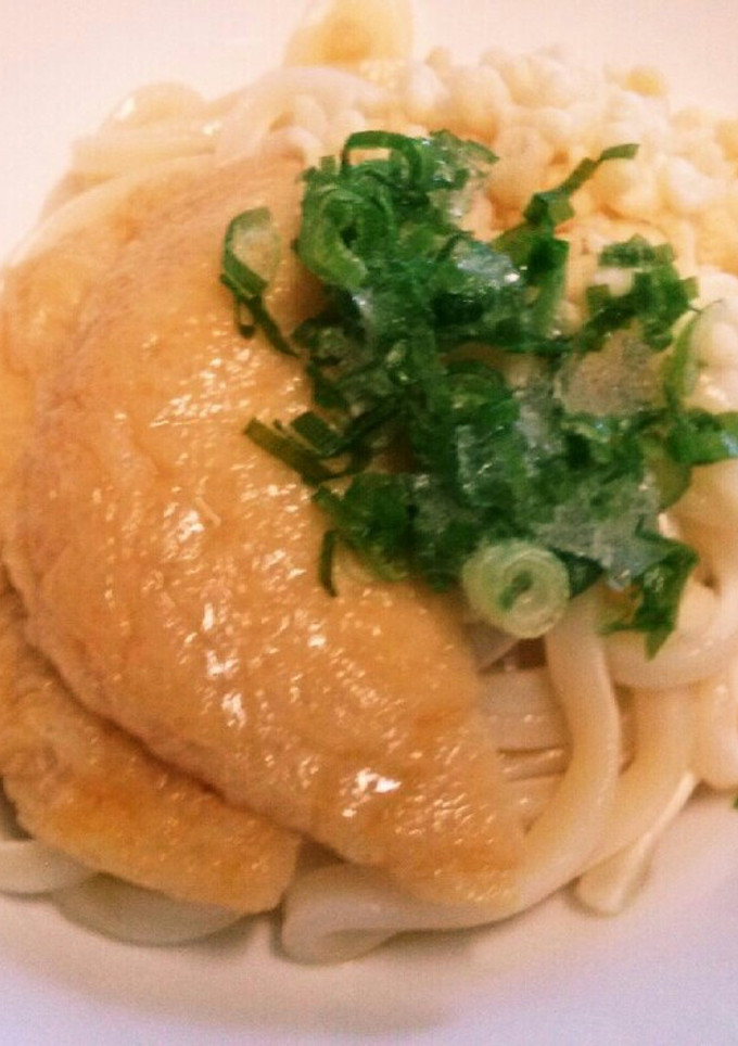 レンジできつねうどんの揚げ♪関西風-レシピのメイン写真