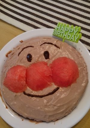 卵不使用＊一人用アンパンマンケーキ-レシピのメイン写真