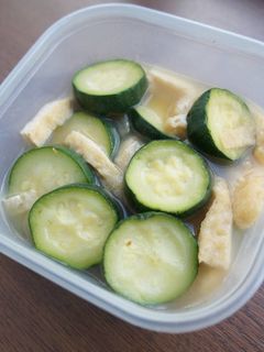 冷凍保存したズッキーニ・油揚げで煮物-レシピのメイン写真