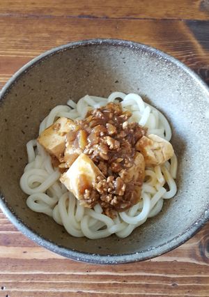 麻婆うどん-レシピのメイン写真