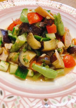 夏野菜たっぷり洋風？ぶっかけそうめん-レシピのメイン写真