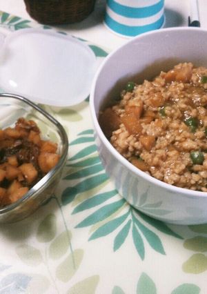 竹の子の佃煮と鶏そぼろ　常備おかずに♪-レシピのメイン写真