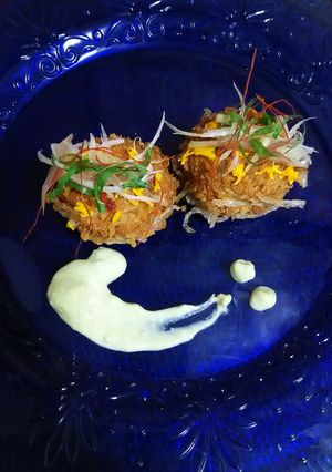 アジと豆腐と寒天の揚げボール-レシピのメイン写真