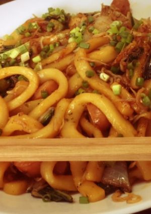 伊勢うどんで焼きうどん☆-レシピのメイン写真