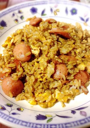 約5分？！卵とウインナーのソースご飯！-レシピのメイン写真