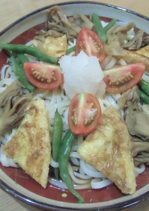 マイタケ冷やしうどん-レシピのメイン写真