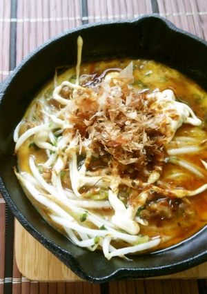 【居酒屋風】スキレットde肉ネギ玉子焼き-レシピのメイン写真
