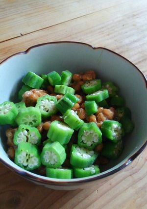 おくらと納豆を混ぜたの-レシピのメイン写真