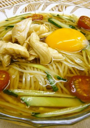 鶏とたまごのそうめん-レシピのメイン写真