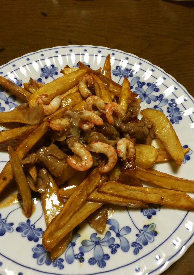 カワツエビと豚肉とじゃがいもの甘辛炒め-レシピのメイン写真