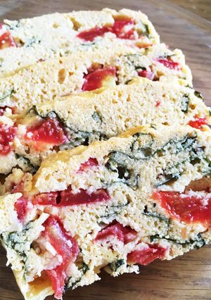 【ノンオイル】トマトとバジルのケークサレ-レシピのメイン写真