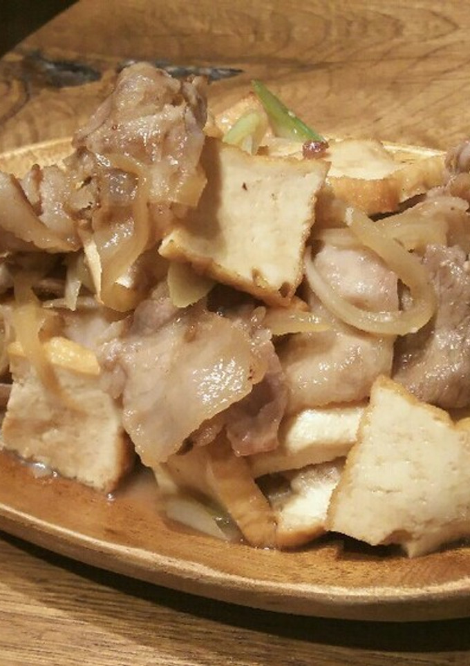 豚バラと厚揚げの甘め炒め-レシピのメイン写真