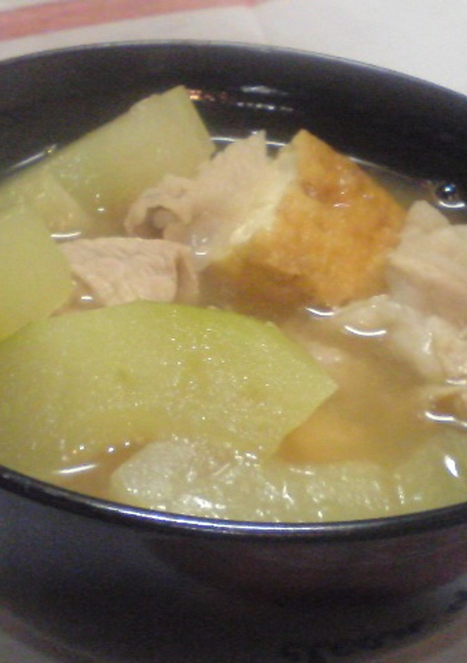 家庭の味♪厚揚げと青うり(白うり）の汁物-レシピのメイン写真