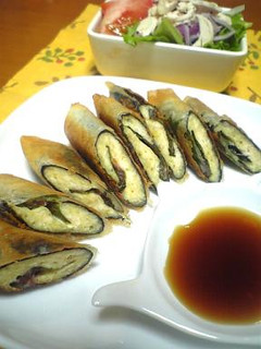 鶏ひき肉の梅春巻き-レシピのメイン写真