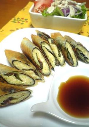 鶏ひき肉の梅春巻き-レシピのメイン写真