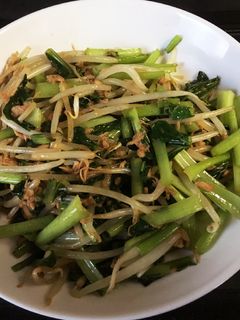 小松菜とツナともやしの醤油炒め-レシピのメイン写真