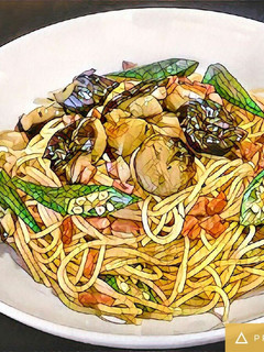 オクラと茄子のニンニク風味パスタ-レシピのメイン写真
