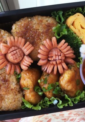 小学生男子のお弁当〜焼きおにぎり-レシピのメイン写真