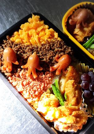 小学生男子のお弁当〜3色そぼろ丼-レシピのメイン写真