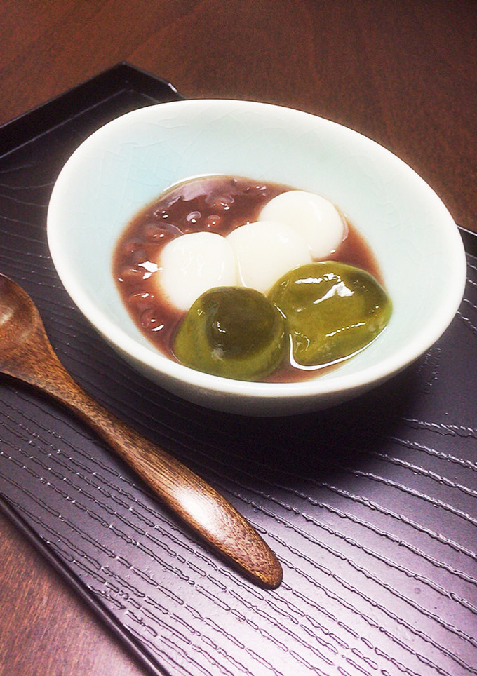 簡単☆２色の冷やし白玉ぜんざい☆彡-レシピのメイン写真