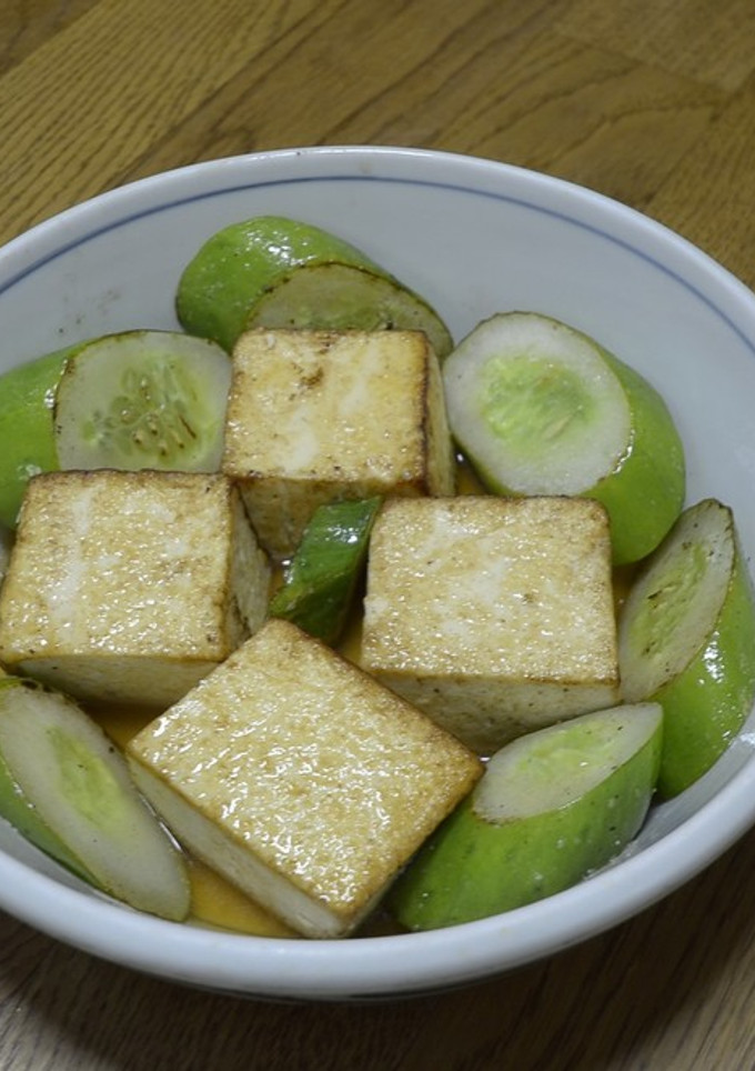 冷でも美味しい豆腐ときゅうりの和風炒め-レシピのメイン写真