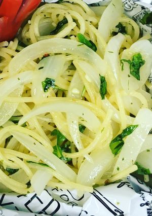 超簡単だけど絶品！玉ねぎとバジルのパスタ-レシピのメイン写真