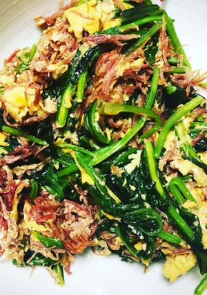 コンビーフとほうれん草たまご炒め-レシピのメイン写真