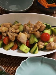 夏バテに!鶏肉ときゅうりの甘酢炒め-レシピのメイン写真
