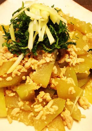 短時間で味染み込み〜冬瓜ひき肉炒め-レシピのメイン写真