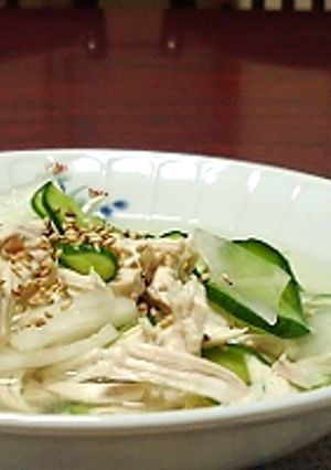 胡瓜とささ身の甘酸っぱいスープ-レシピのメイン写真