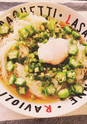 簡単絶品温玉そうめん-レシピのメイン写真