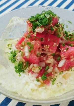 トマツナ冷茶漬け-レシピのメイン写真