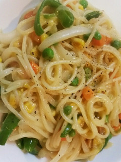 コーンスープの素で クリームパスタ-レシピのメイン写真