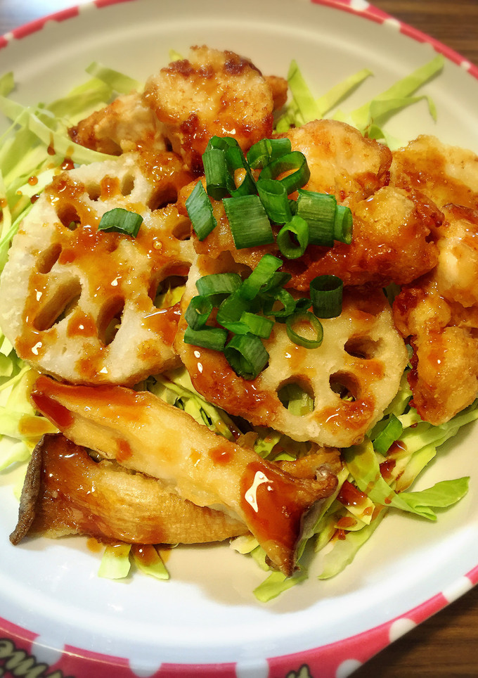 簡単！鶏肉根菜の竜田揚げ丼-レシピのメイン写真