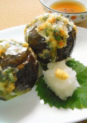 ✿茄子のはさみ揚げ（海老詰め）✿-レシピのメイン写真